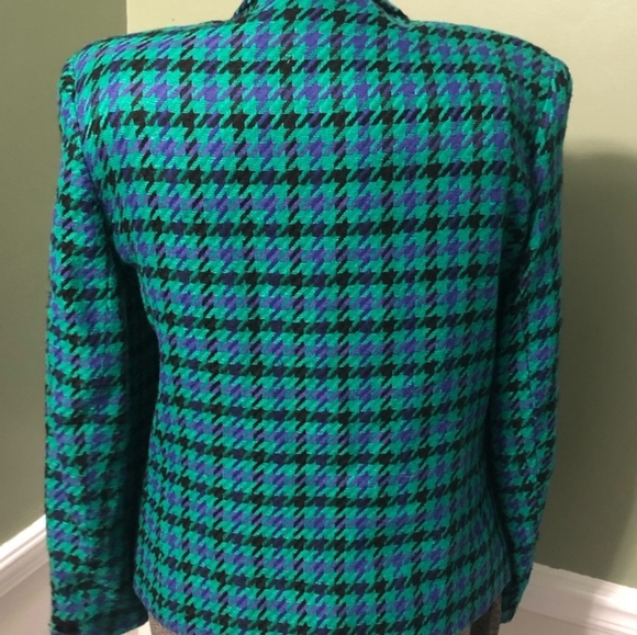Cross Country Vintage  Teal & Purple Blazer. Excellent Condition Size 4 - Picture 6 of 9